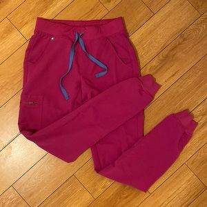 FIGS Zamora Jogger Scrubs - Raspberry Sorbet - XS Tall